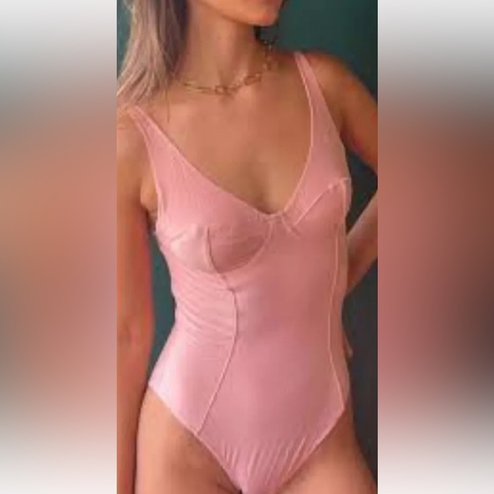 We Are HAH/Revolve Eyes On Top Bodysuit Copper Rose Size M